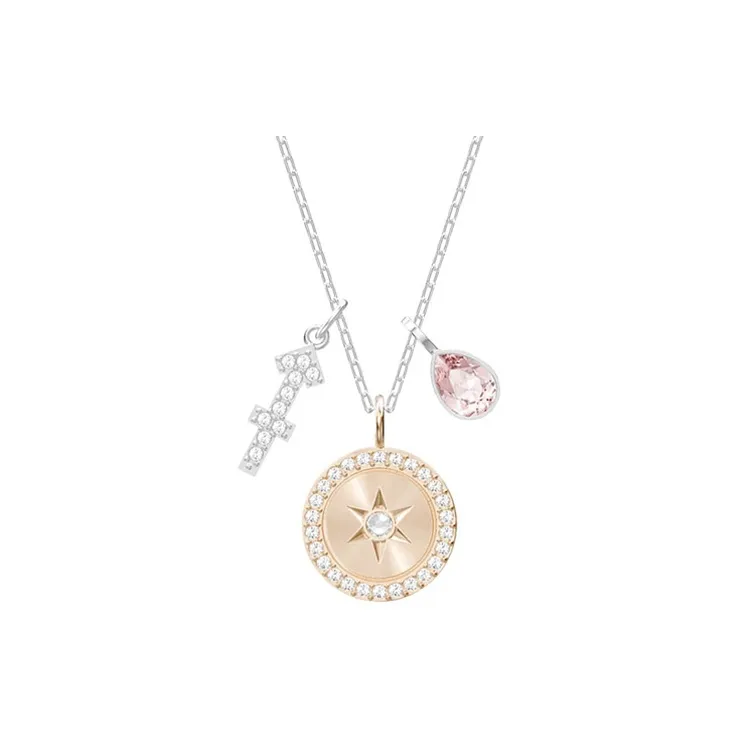 Swarovski Faux Crystal Necklaces Women's Pink