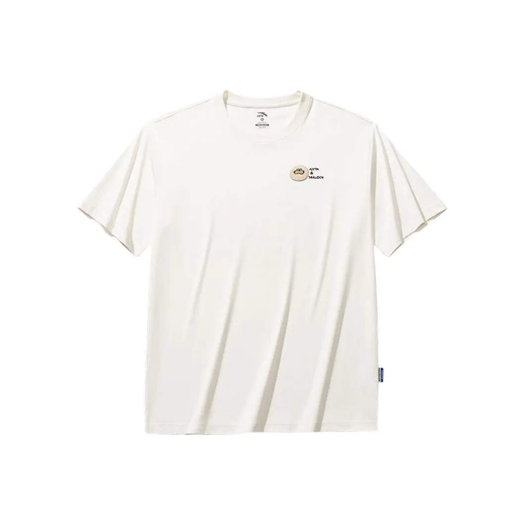 ANTA x HAIBAOKANKAN LIANMINGKUAN Life Collection Sports Life Collection T-Shirt Унисекс Теплый Бело-нефритовый