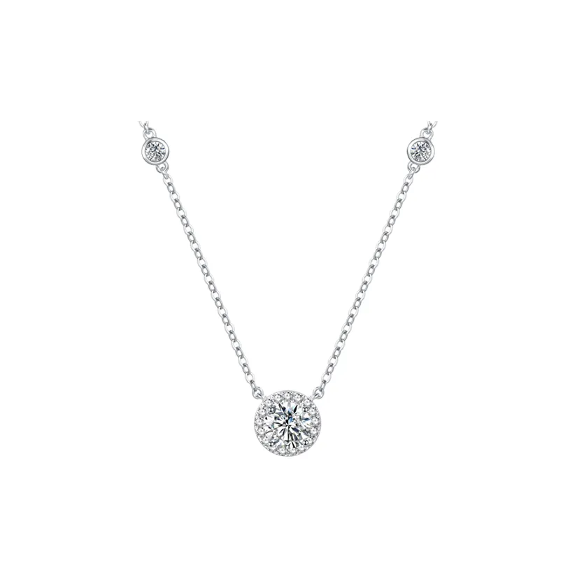 FANCI S925 Silver Set With Gemstones Necklaces Women's White