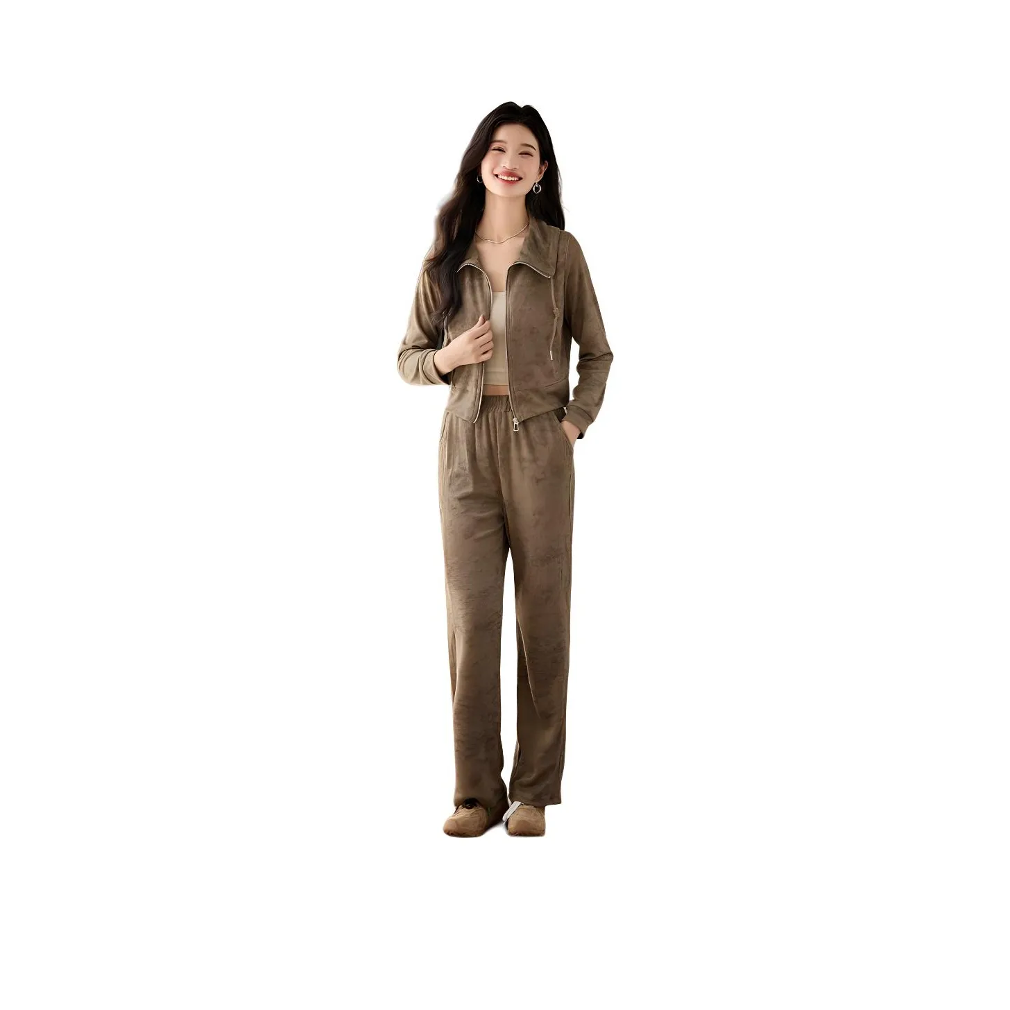 CARBAMMI Повседневный костюм женский кофейный