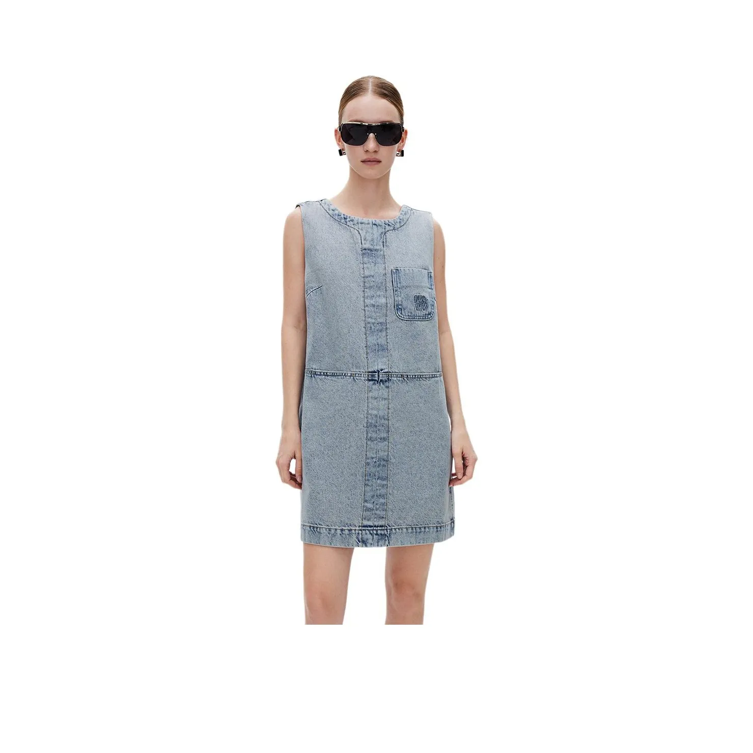 ONLY Sleeveless Dresses Women's J33 350 Washed Denim Blue