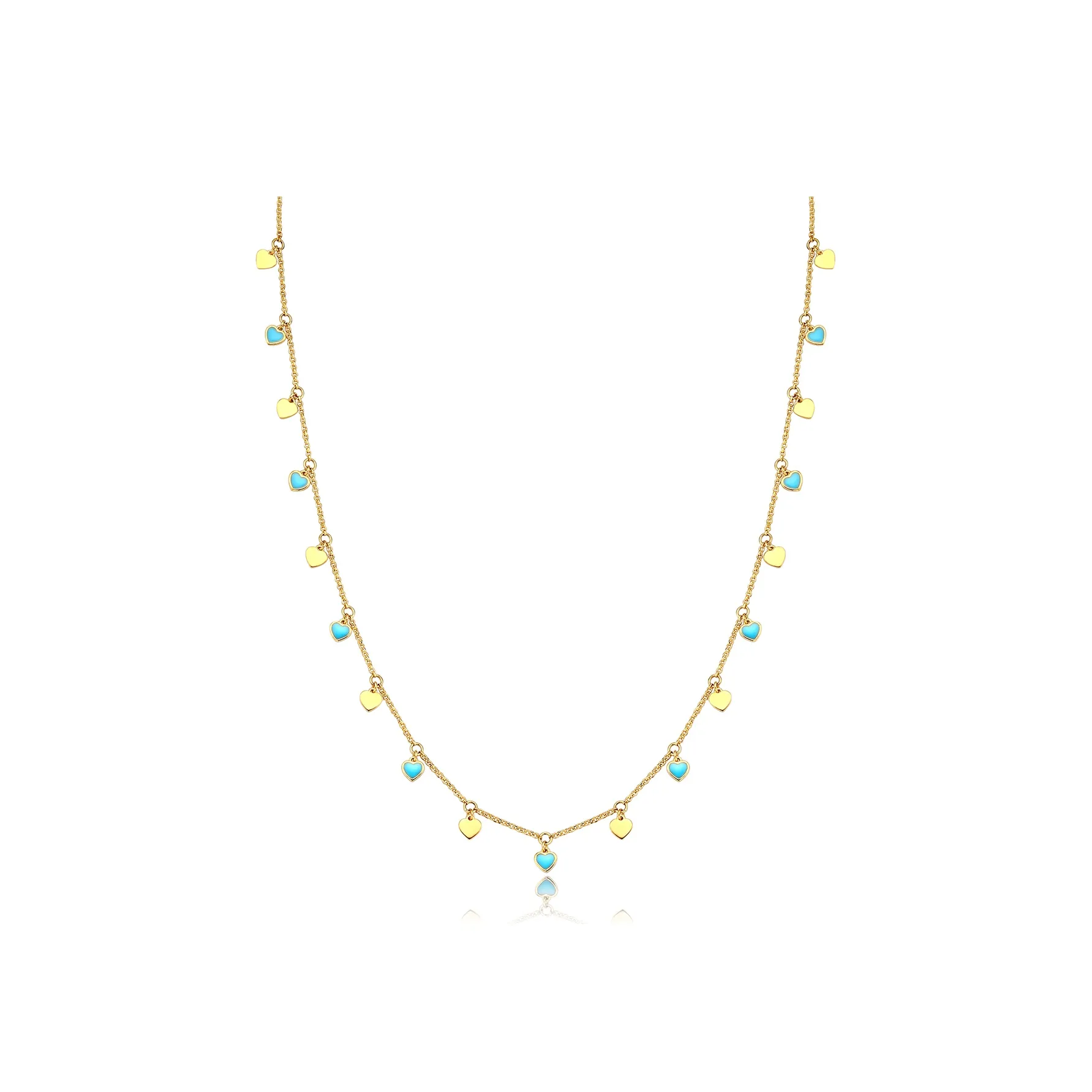 Apm Monaco SOLEIL Сплав Ожерелья Унисекс Золотой Озерно-голубой