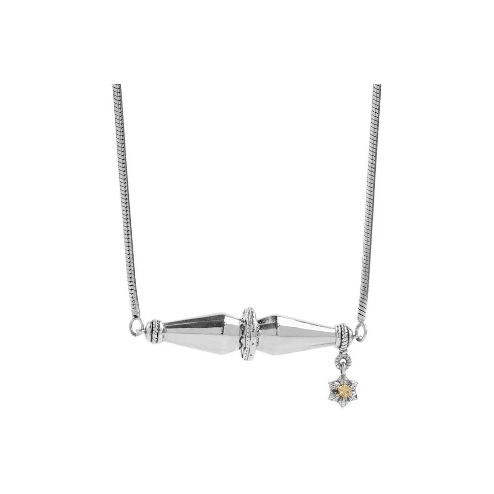 Ah Bo Ci De 925 Sterling Silver With 18K Gold Necklaces Unisex
