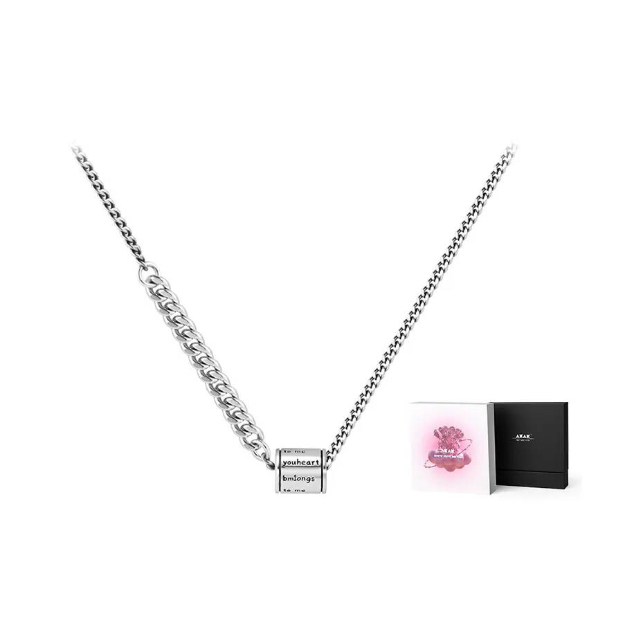 AKAK Титановая сталь Ожерелье Серебряное Унисекс