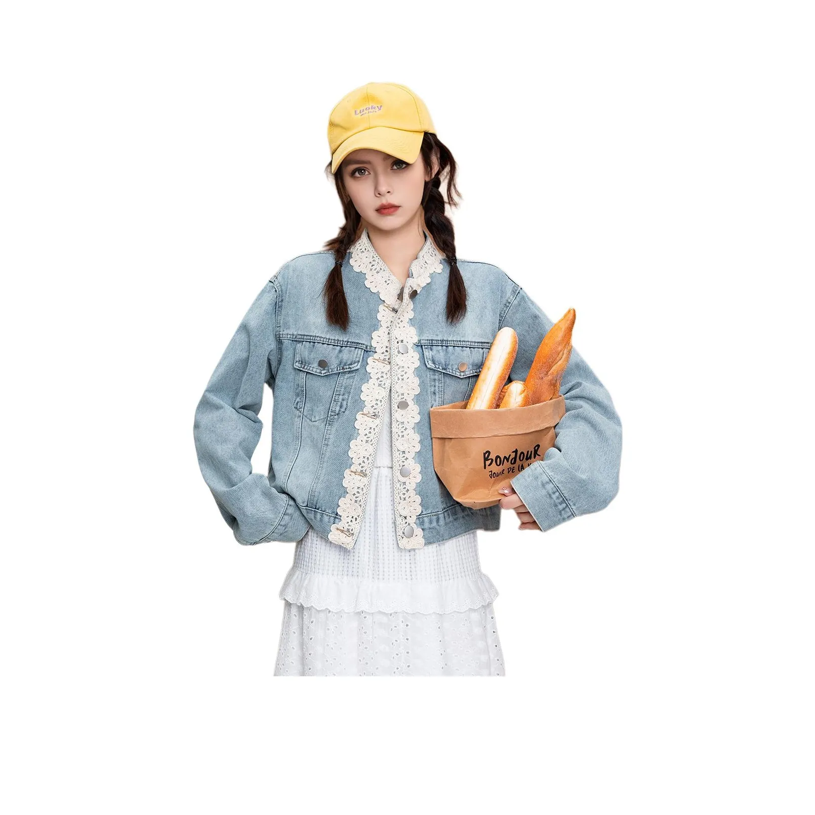 FAWENXIANGZI Джинсовая куртка Женская