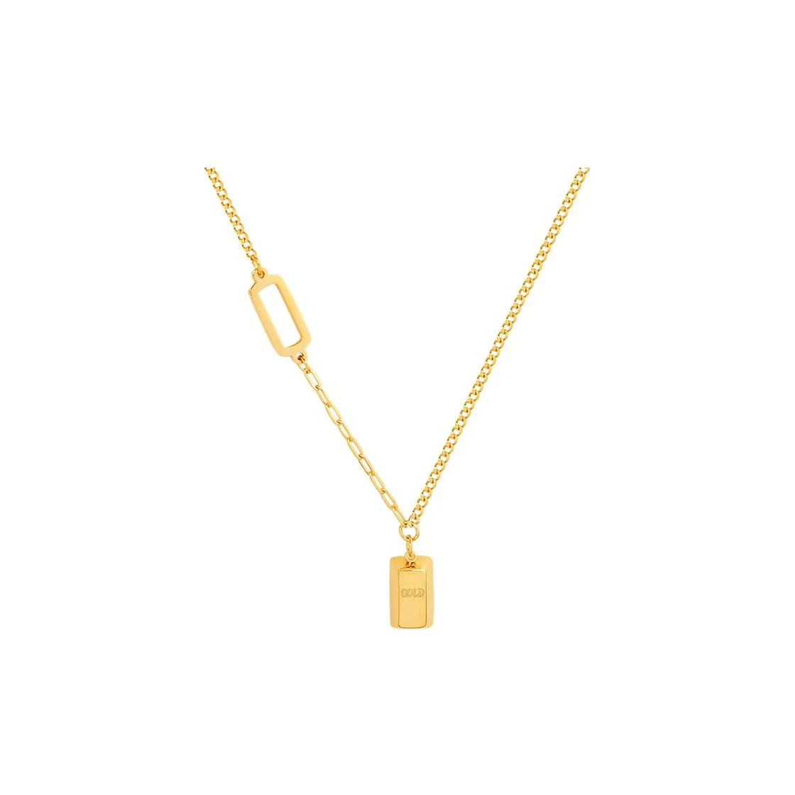 OQD Двойная сторона подвеска ожерелье женское