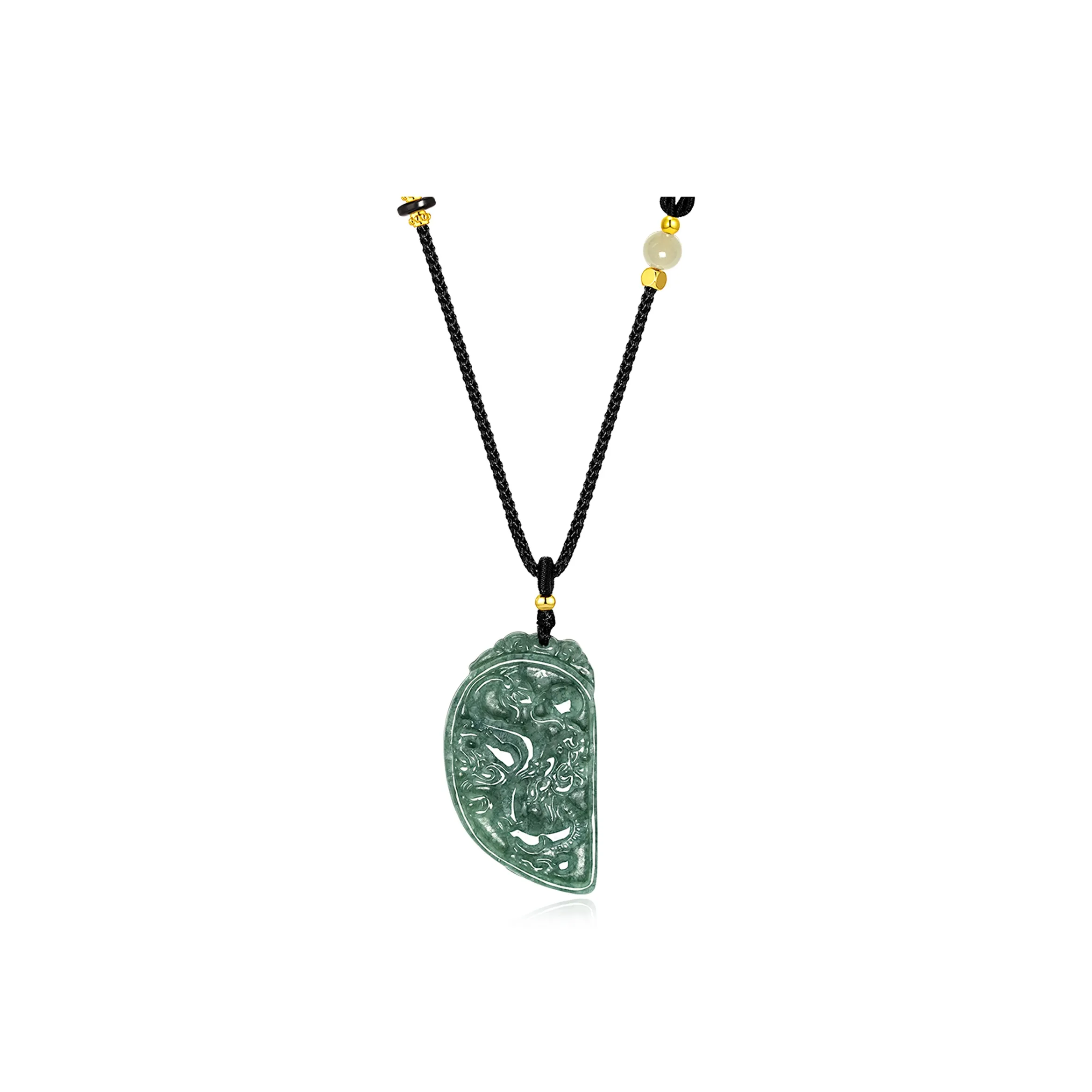 North Cain Bean Type Jadeite Necklaces Unisex