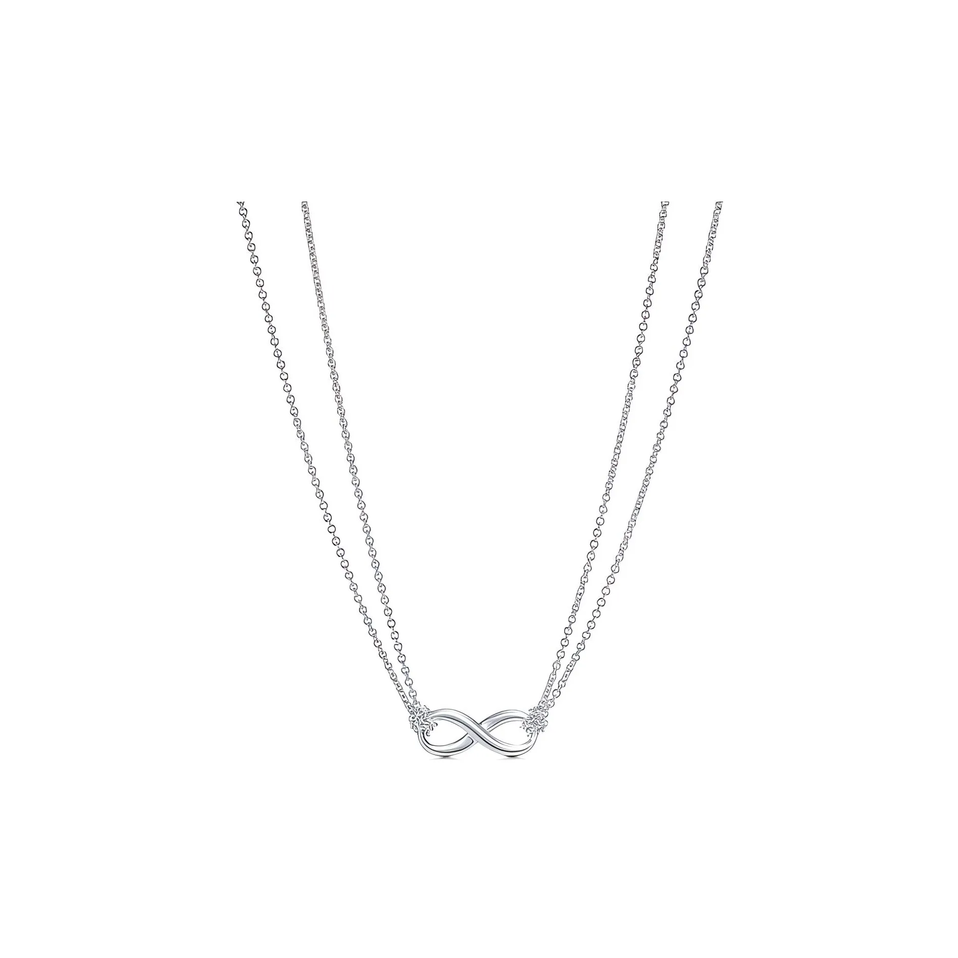 TIFFANY CO. Infinity Series Ожерелья Унисекс Серебряный