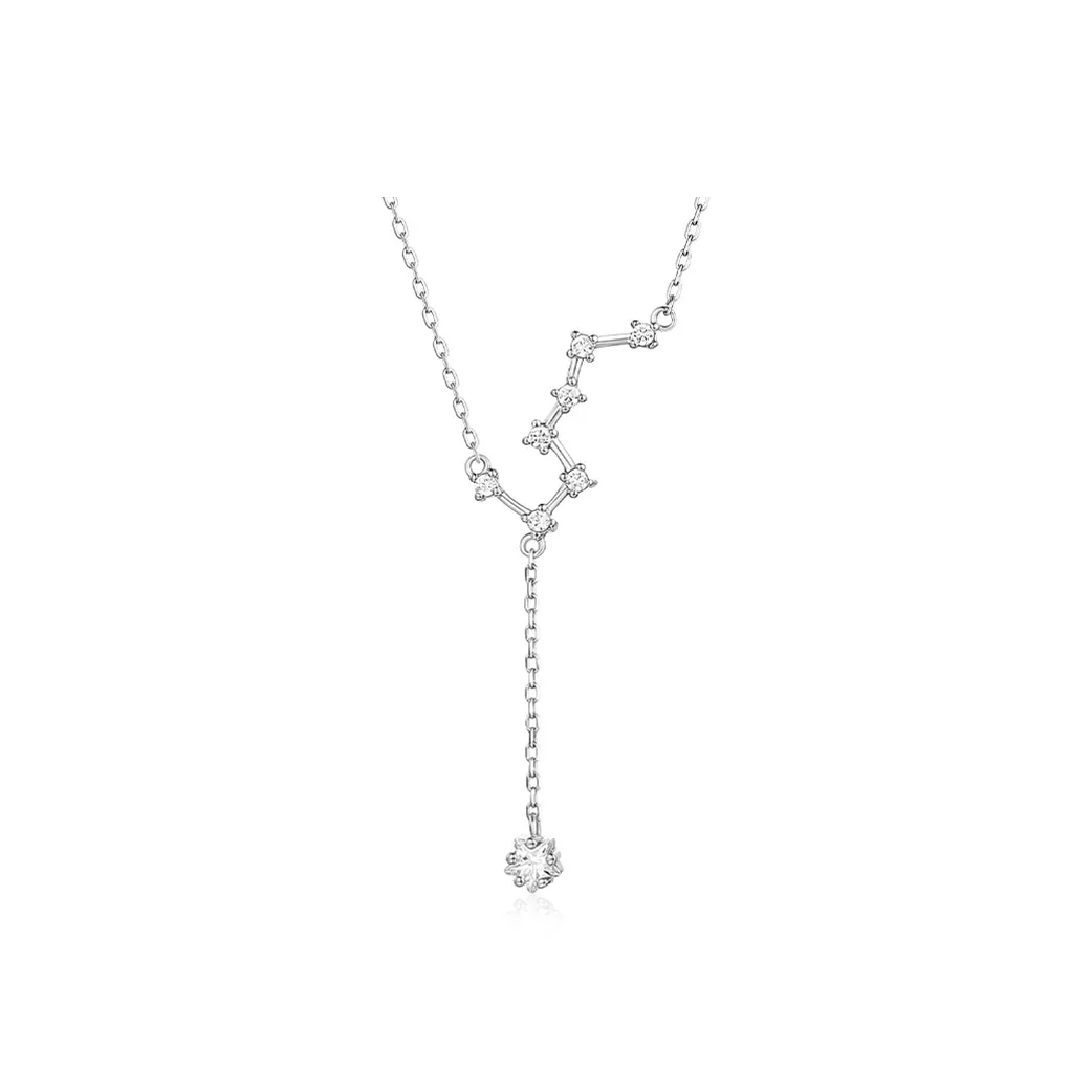 KADER S925 Silver Set With Gemstones Necklaces Women's Silver White, Goddess Exclusive Box