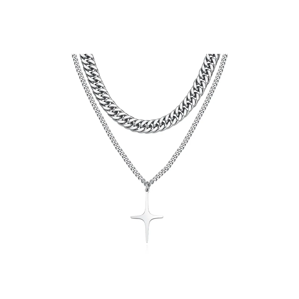 Asia Star Titanium Steel Necklaces Unisex