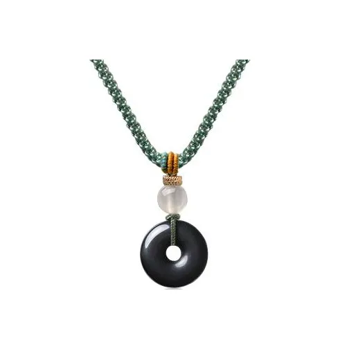 Teddy Bear Collection Obsidian Necklaces Unisex