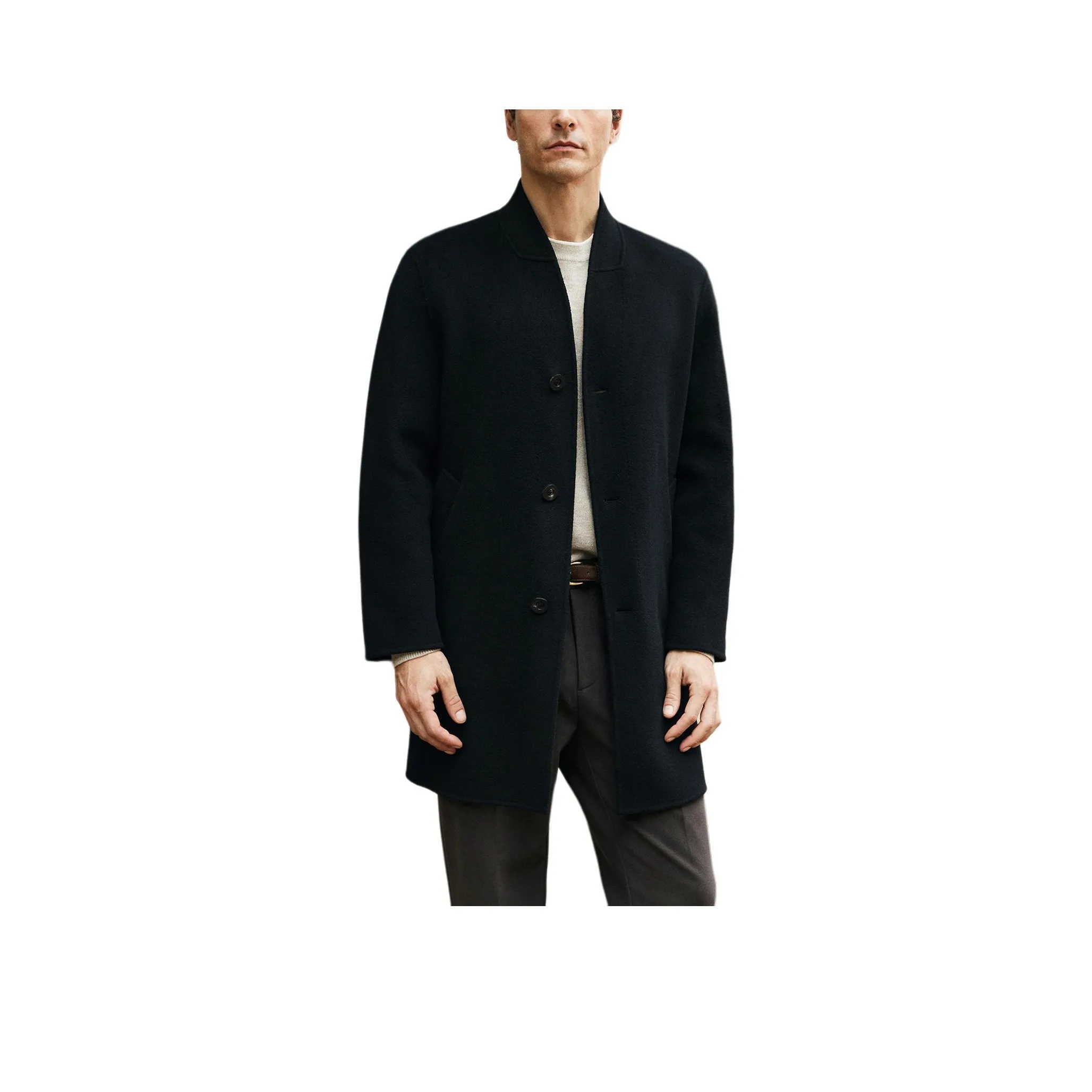 St. H Черное Мужское Пальто