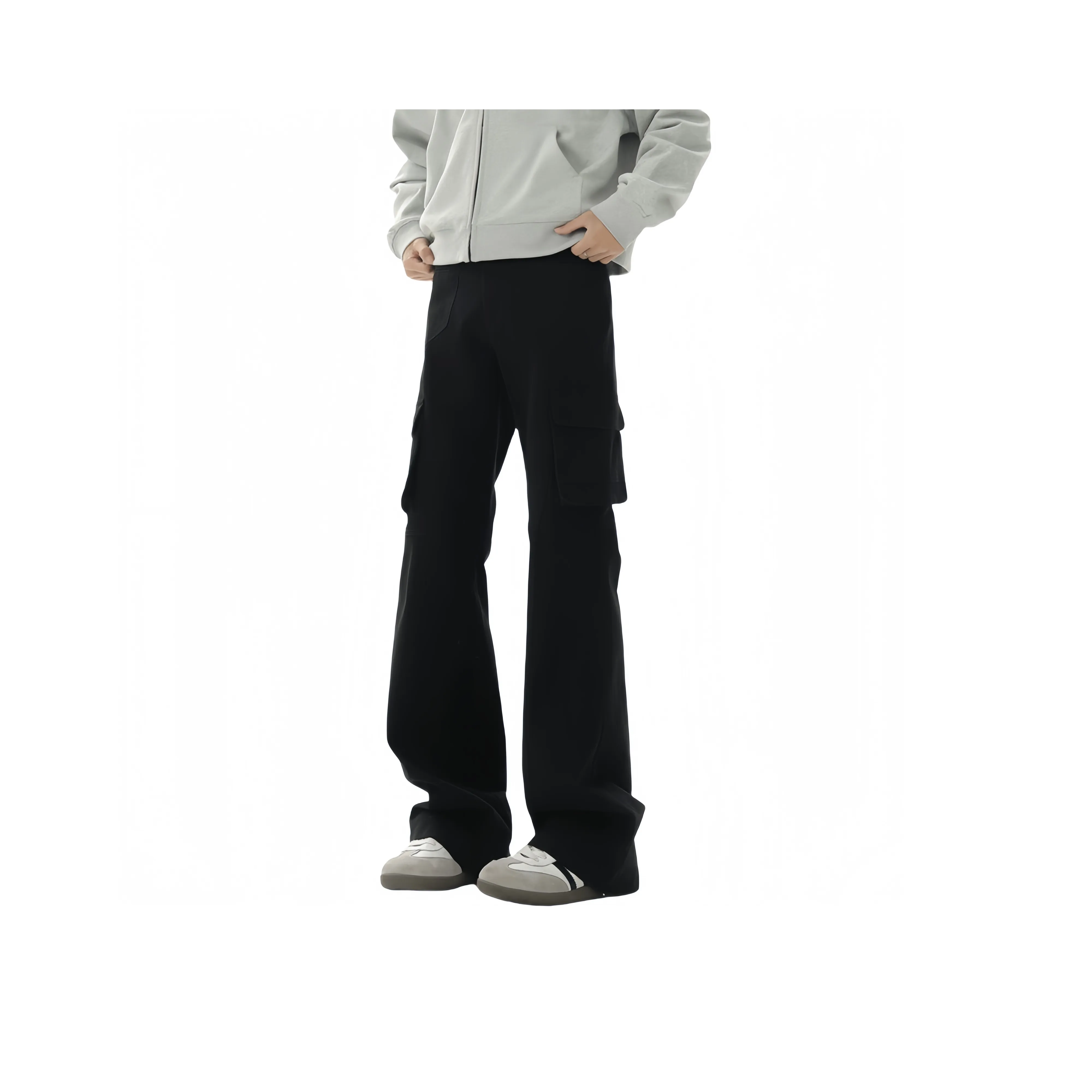 BLACK AT Черные унисекс карго-брюки