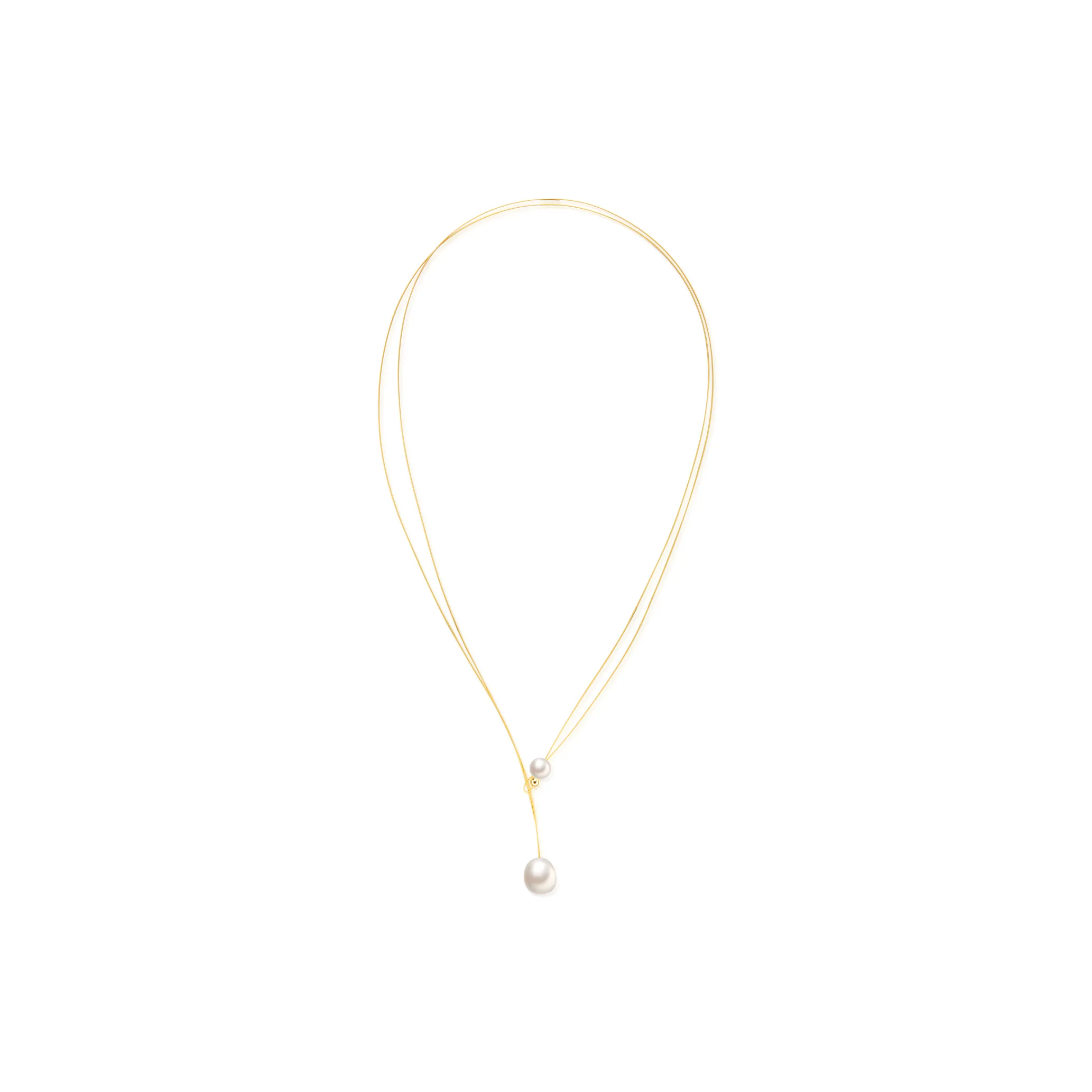ME LUXE Freshwater Pearl Necklace Collarbone Chain, French Socialite Style Women's
