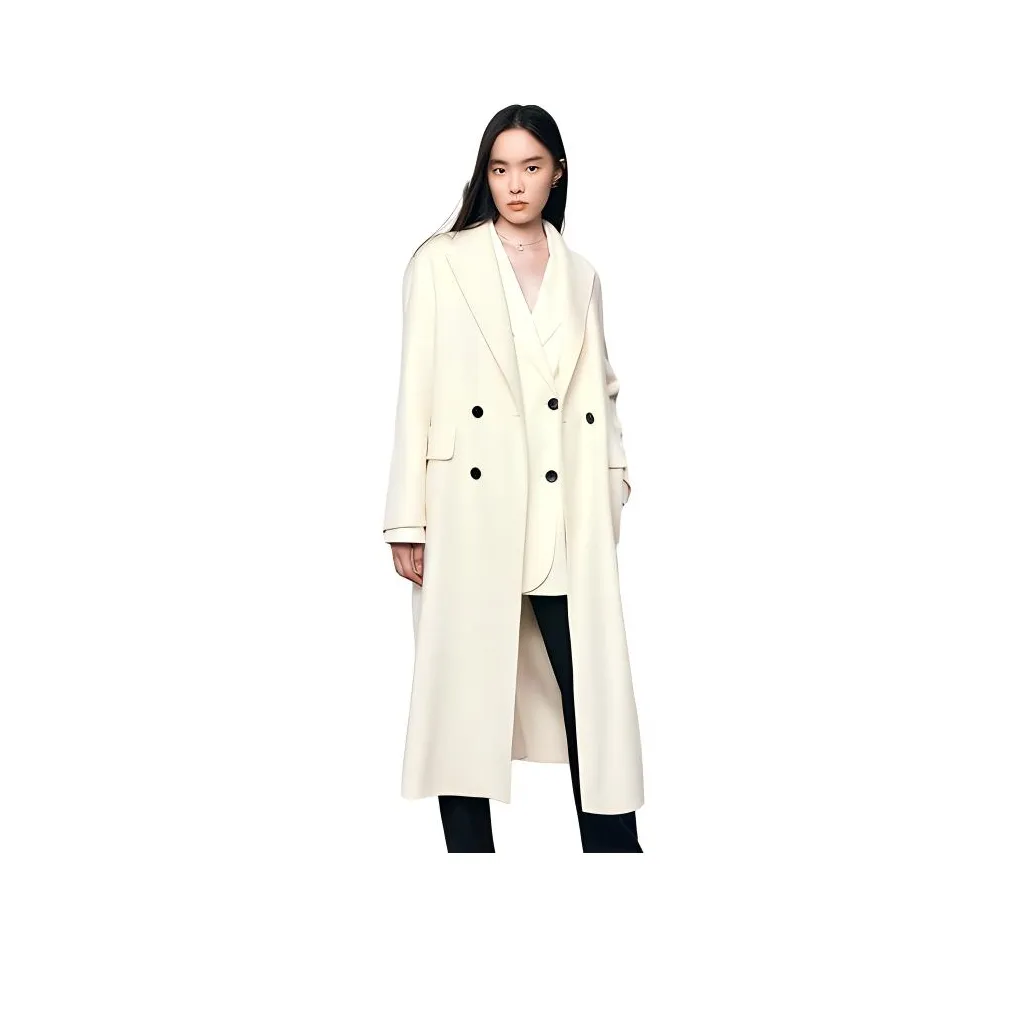 TKY SHOP Coats Women's Elegant White
