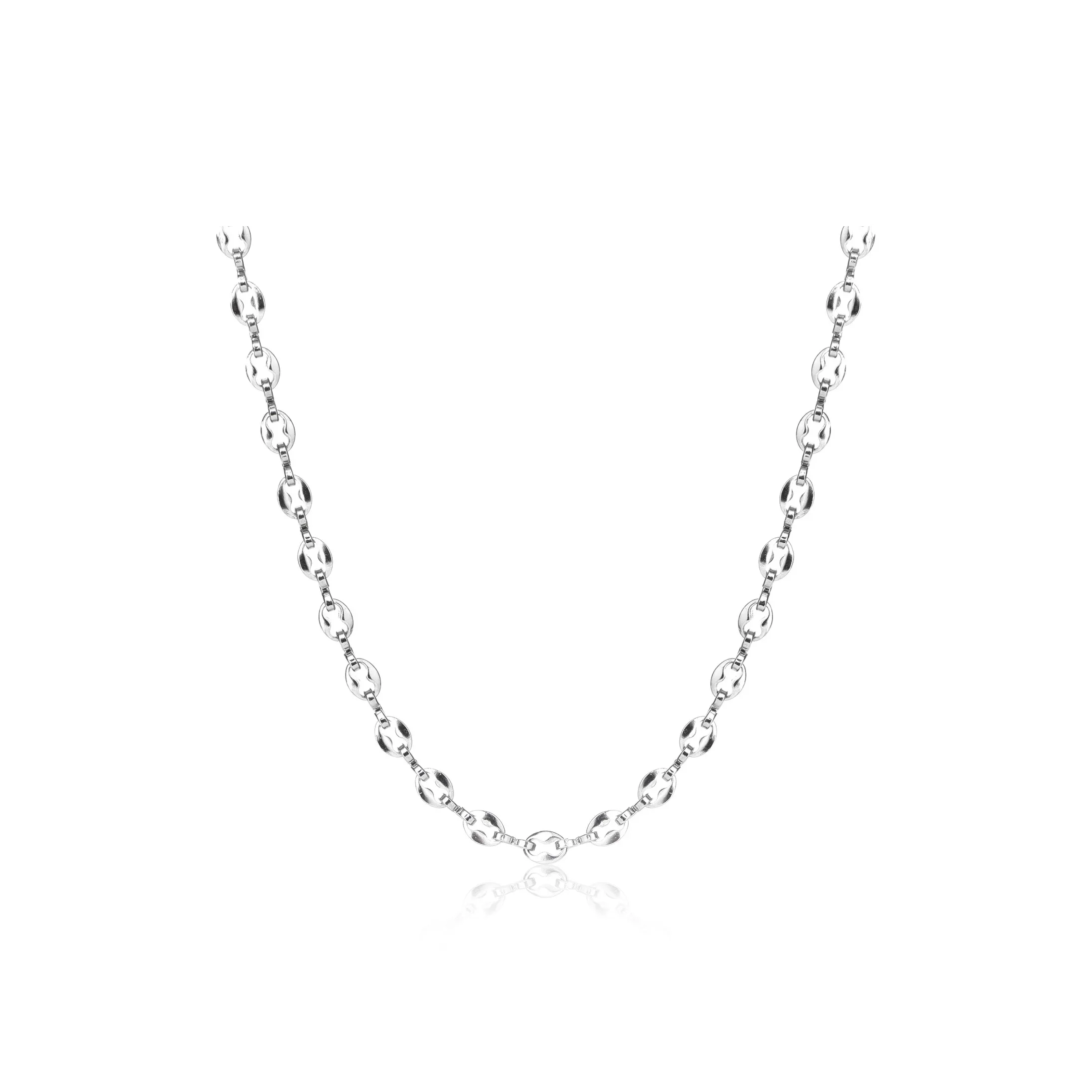 FOREVER MELODY Титановые стальные ожерелья унисекс серебряные