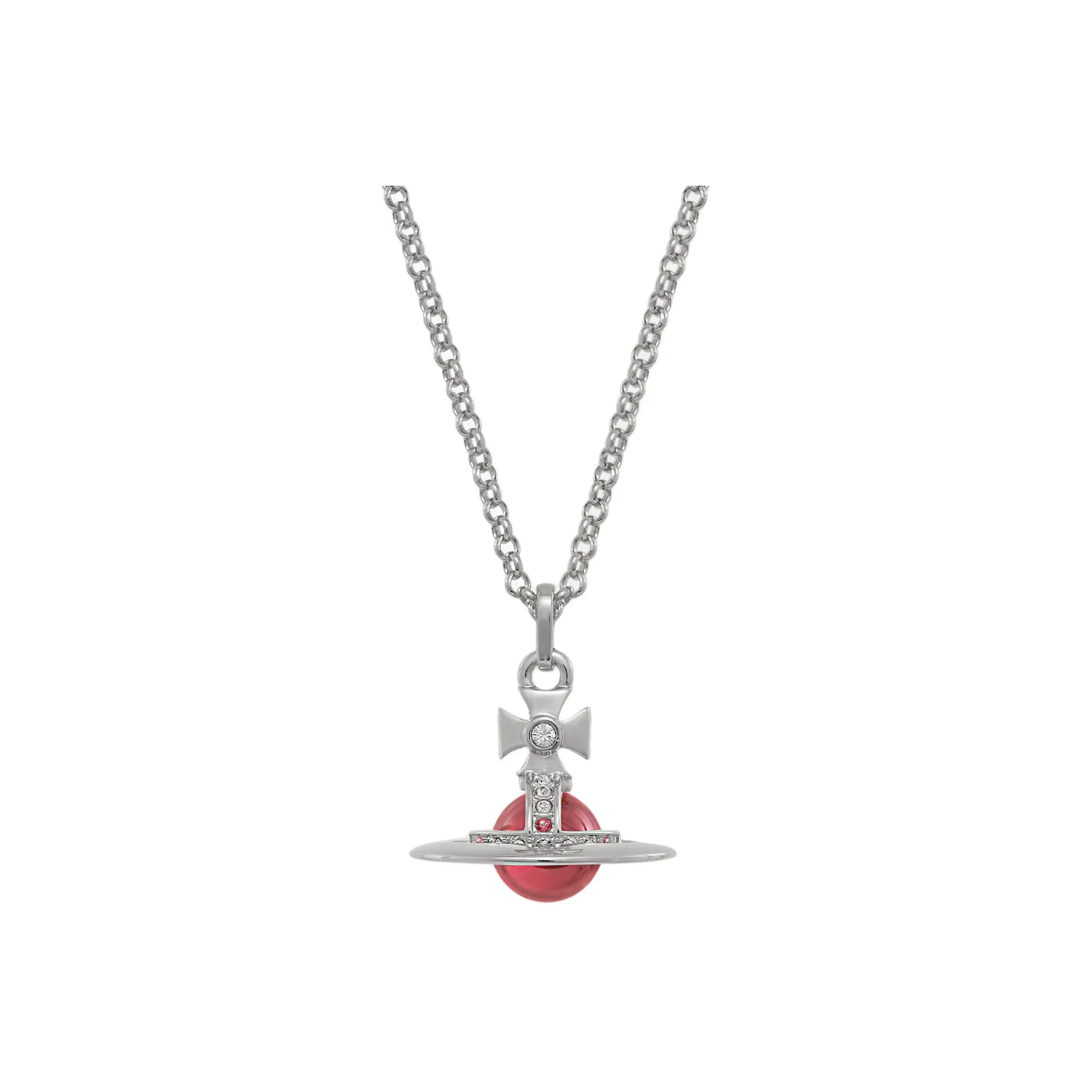 Vivienne Westwood Brass Necklaces Unisex Red Silver