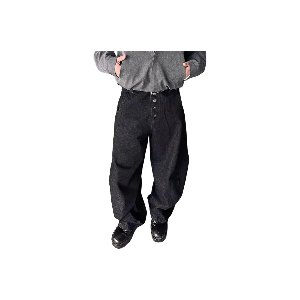 YICHEN Оригинальные джинсы [Изогнутый лезвие силуэт] унисекс джинсы