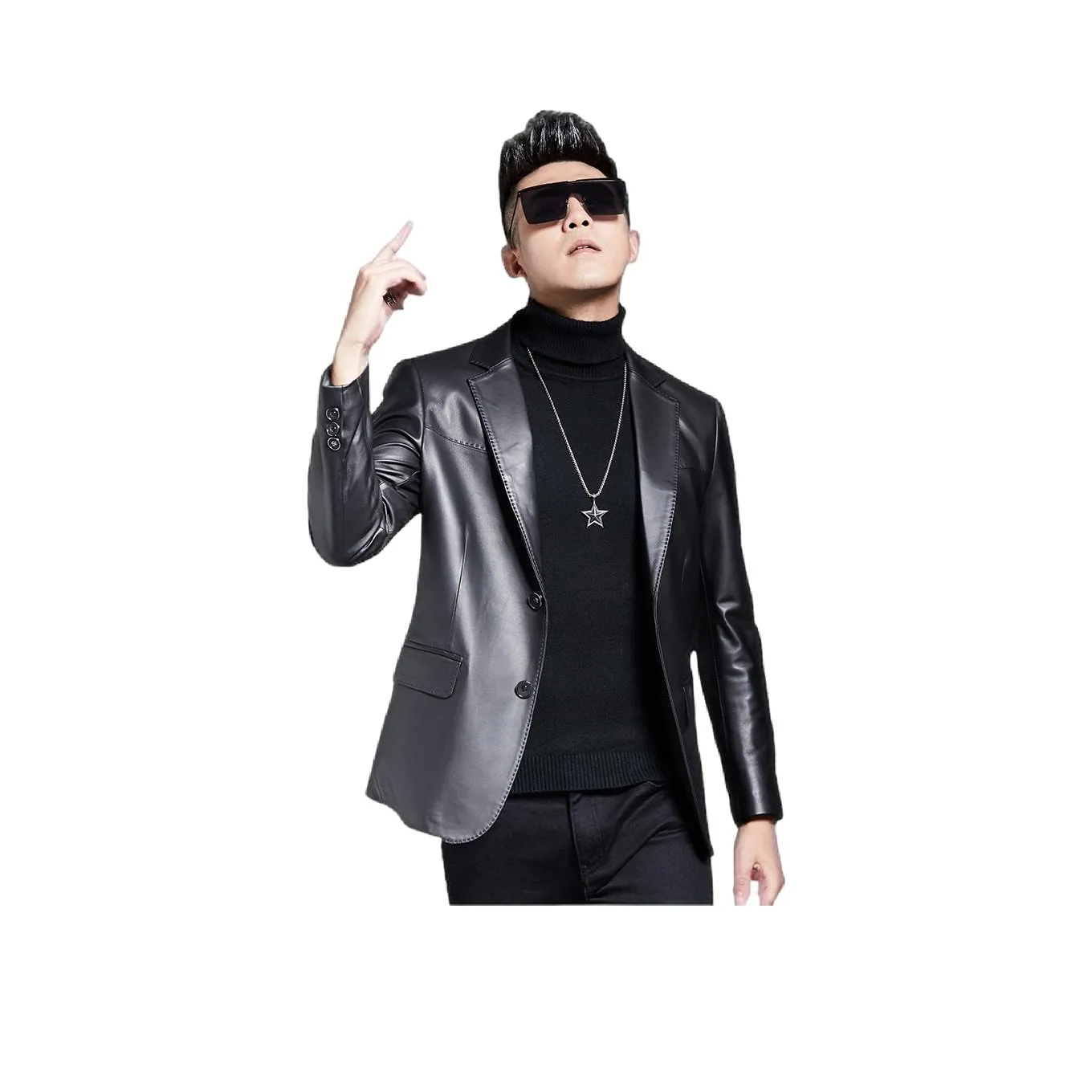 Devanro Genuine Leather Jacket Men's