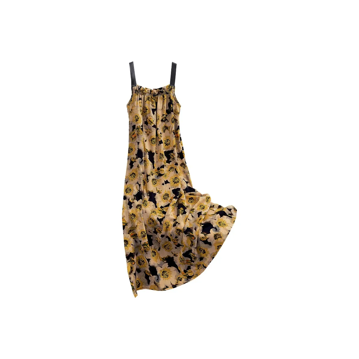 TOUCH Slip Dresses Women's Yellow Pattern