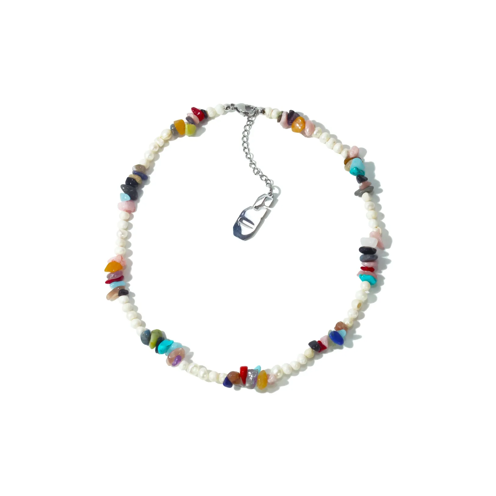 Get'em ON Colored Crushed Камень Белая раковина Бусина Ожерелья Унисекс