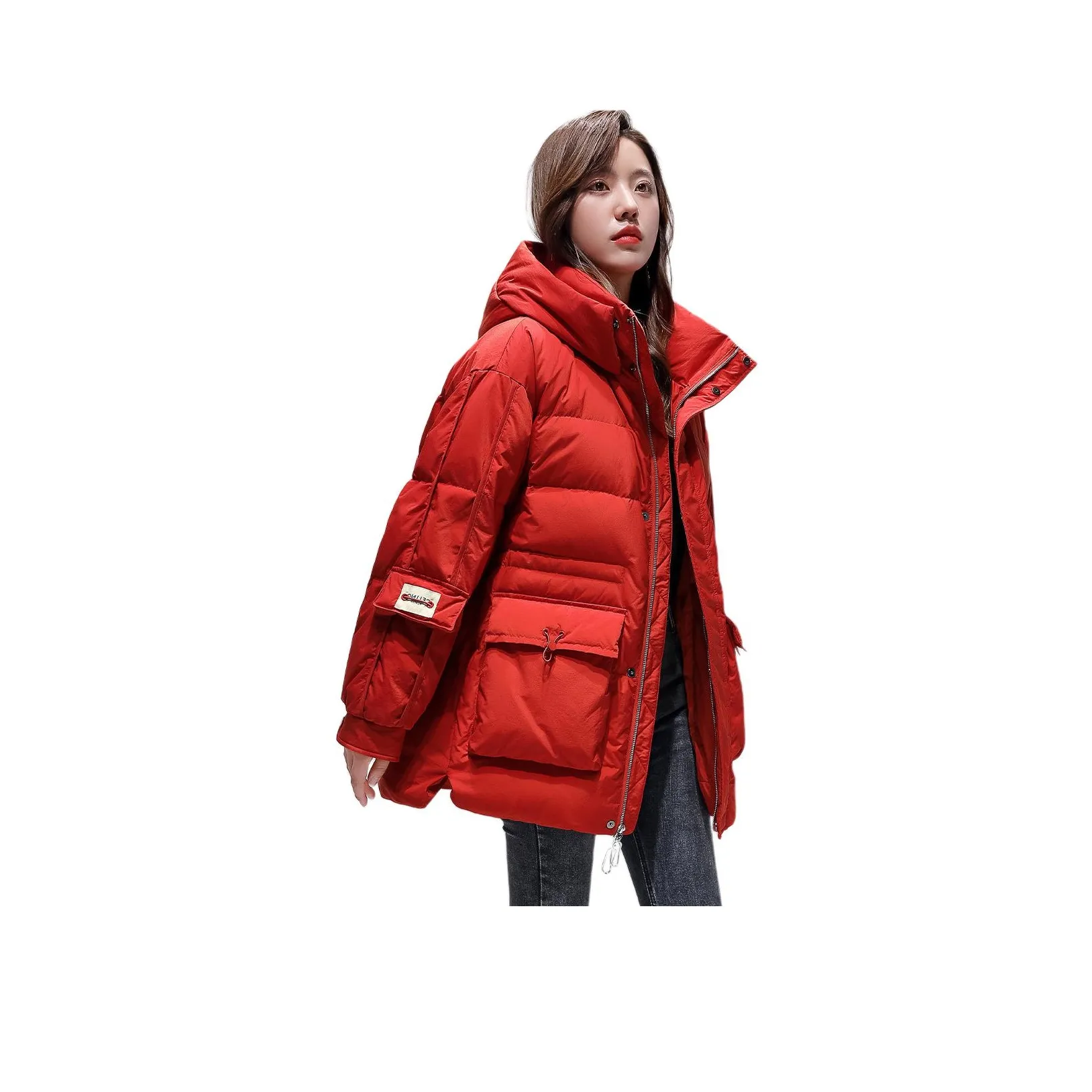 YAYA Пуховик Женские Оранжевый