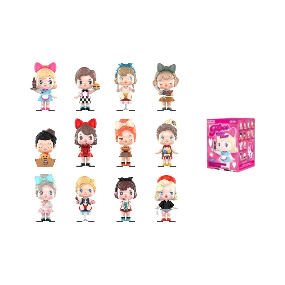 POP MART TAPOO Nostalgic Dining Room Коллекция Фигурка Слепые коробки Один Mystery Коробка Целая коробка 12 шт