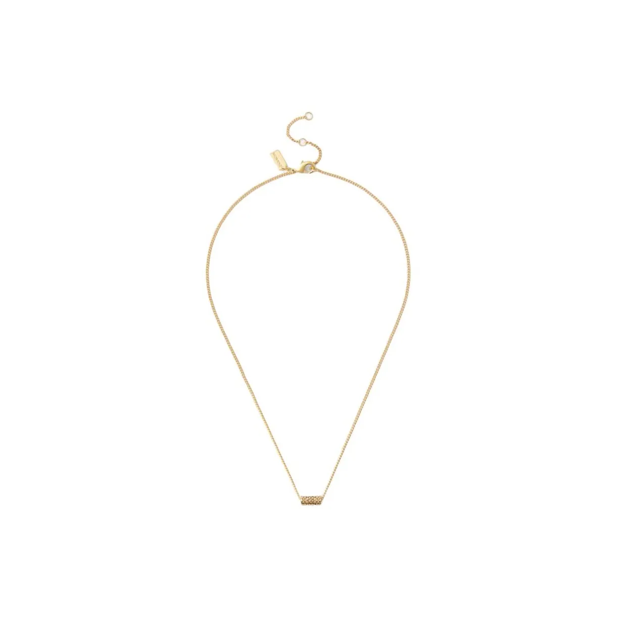 COACH Cubic Zircon Necklaces Women's Gold