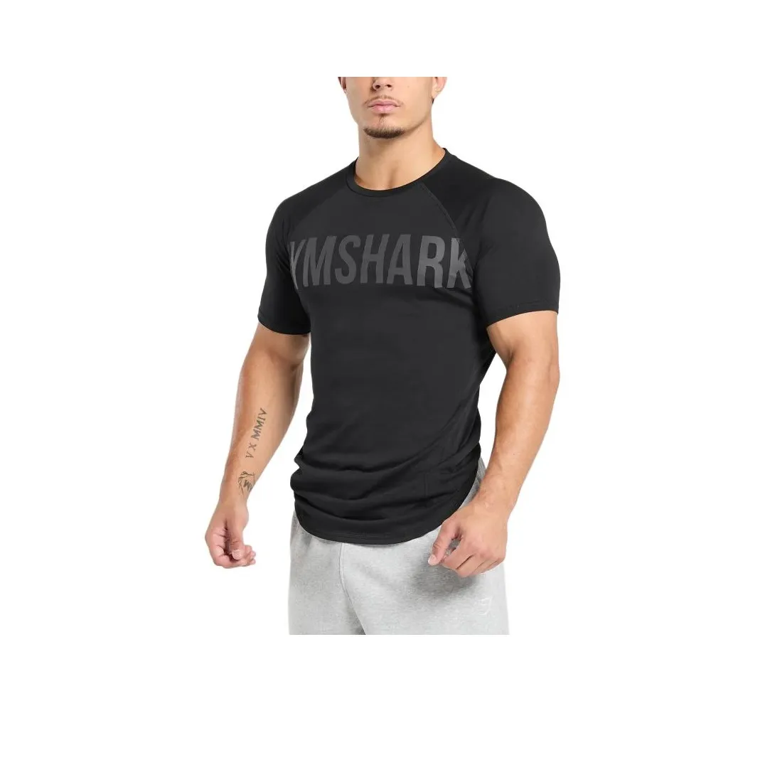 GYMSHARK T-Shirt Мужской Черный Агатовый Серый
