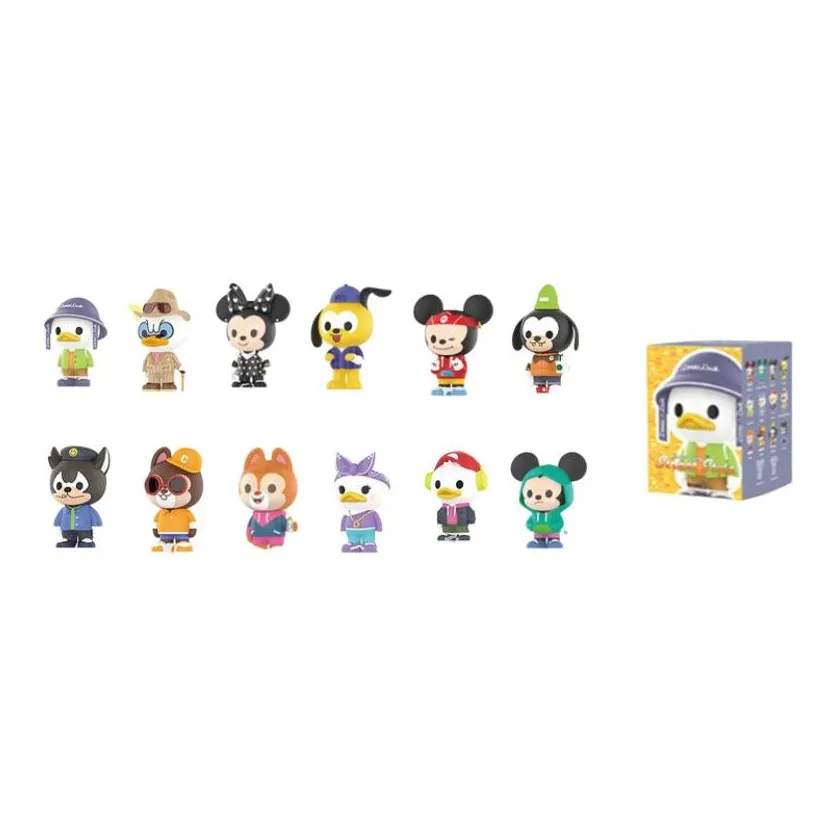 POP MART Коллаборация Edition Микки Маус Disney Family Street Collection Слепые Коробки Один Mystery Коробка Целая Коробка 12 шт