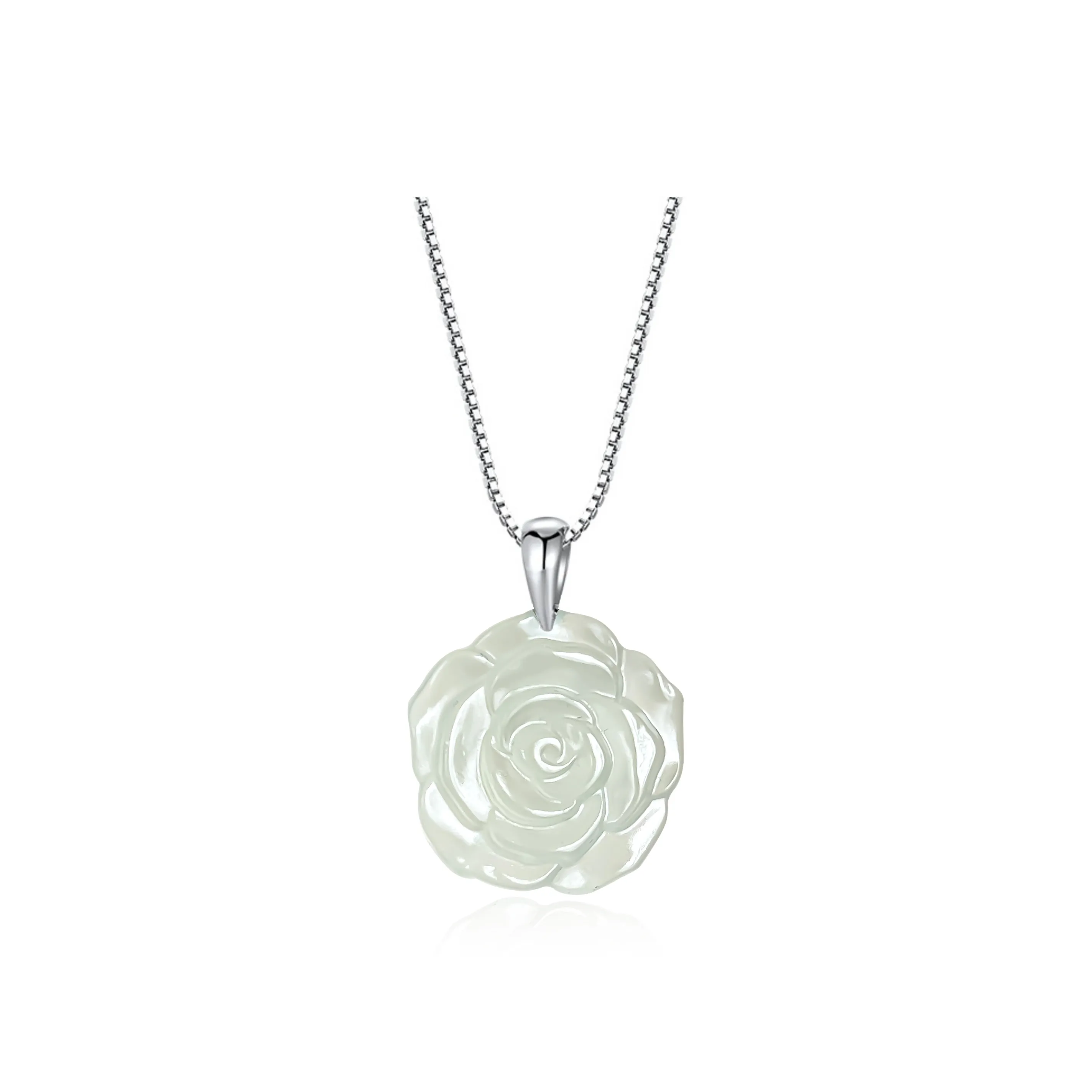 JIAOSHIYU Serpentine Jade Necklaces Women's