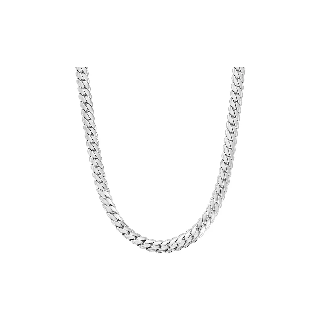 MUYKUY Титановые стальные ожерелья унисекс серебряные