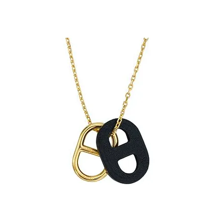 HERMES O'Maillon Calfskin Necklaces Men's