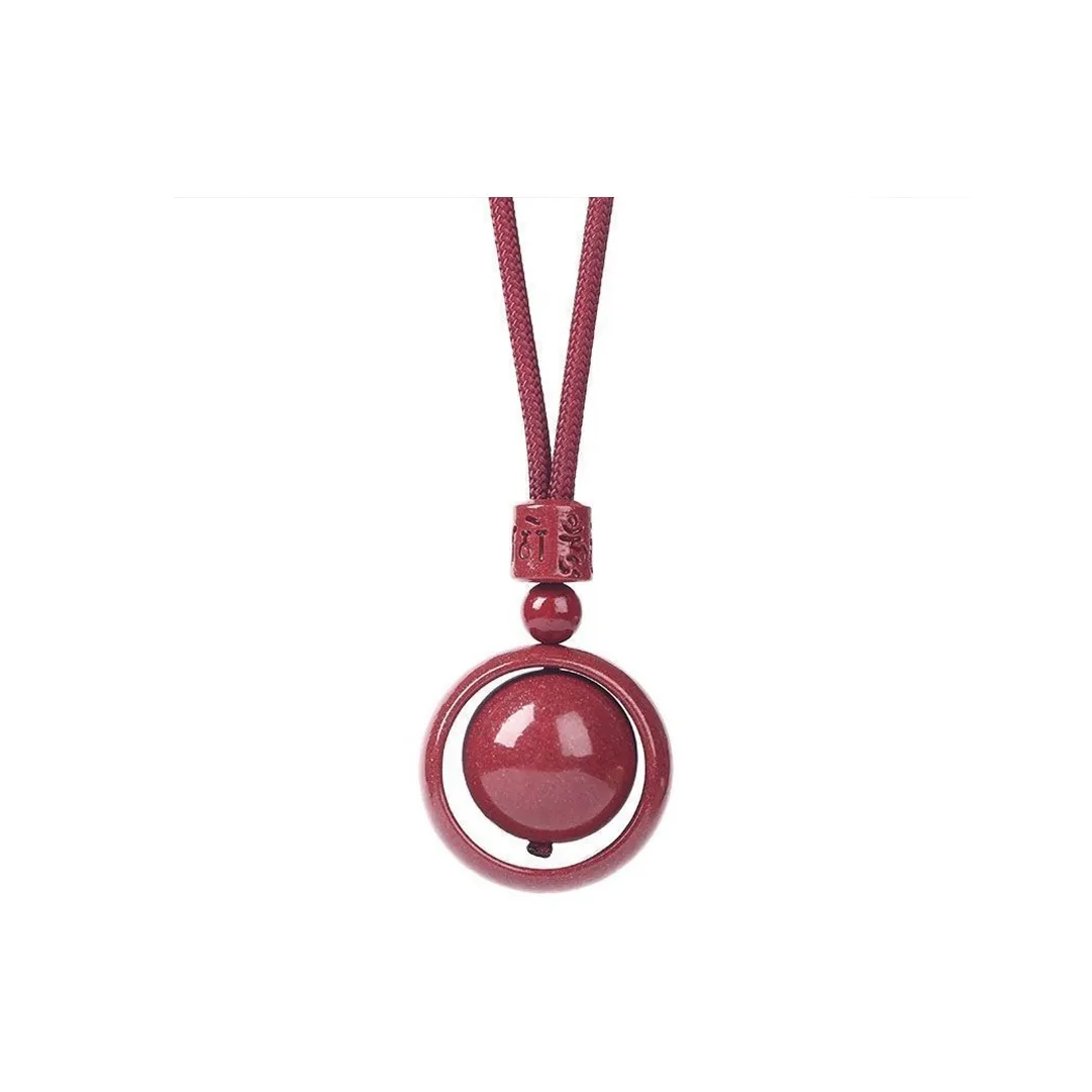 Bubble Scallops Reconstructed Cinnabar Necklaces Unisex