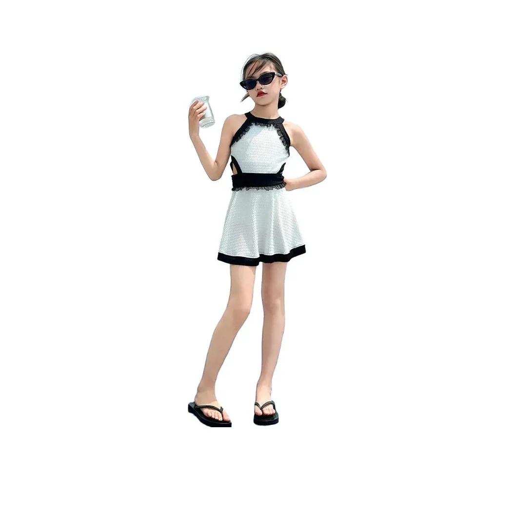 FrogPrince Детский купальник белый для подростков