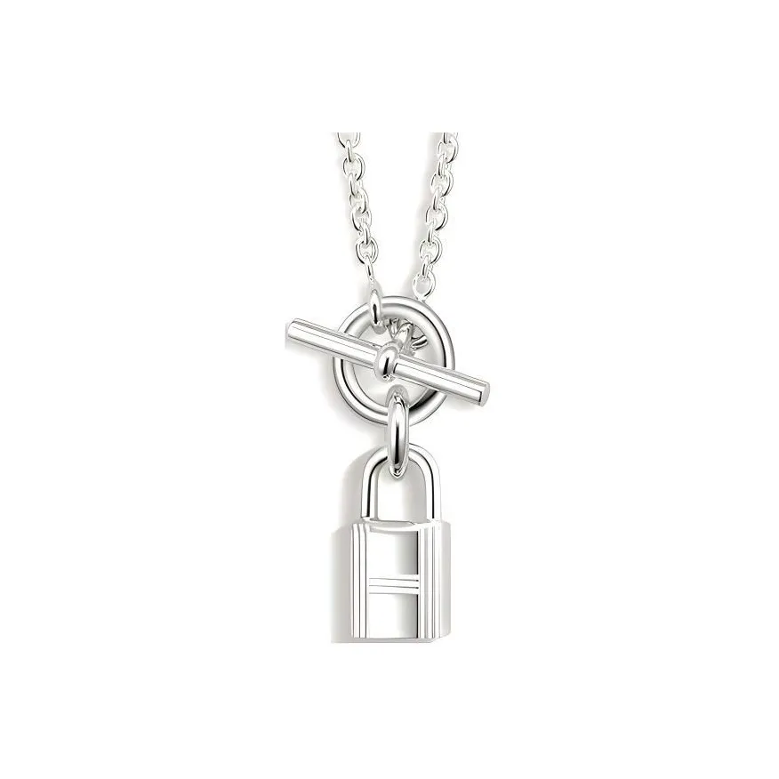 HERMES Kelly Cadenas 925 Sterling Silver Necklaces Women's