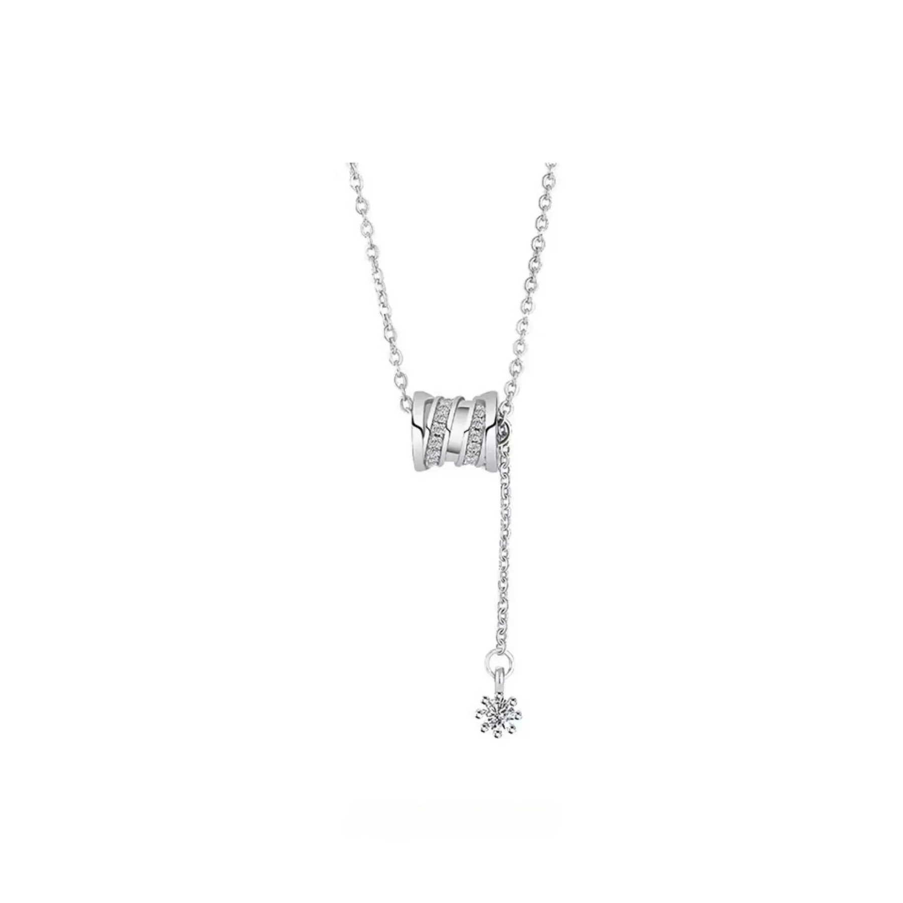 Di Su Xing 925 Sterling Silver With Zircon Necklaces Women's