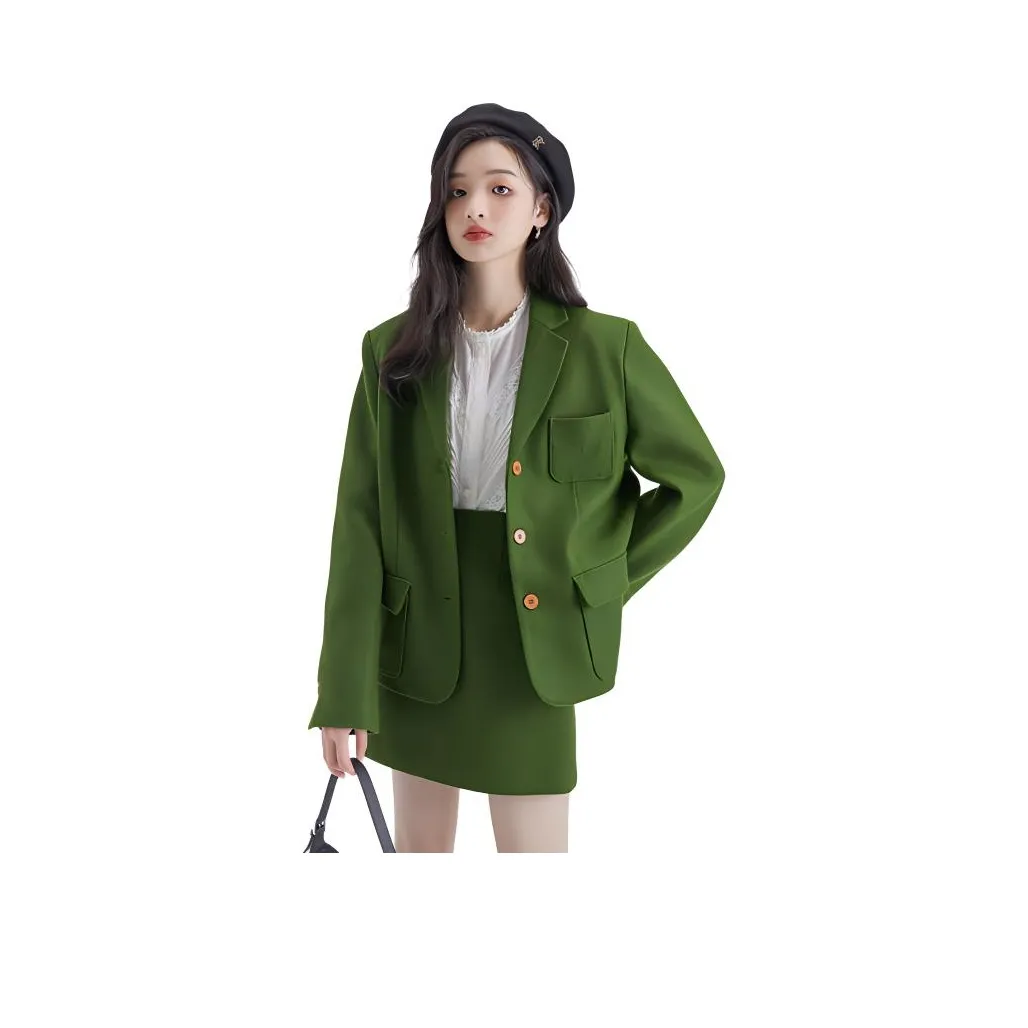 DEAR DEER PUFF Бизнес-костюм женский зеленый