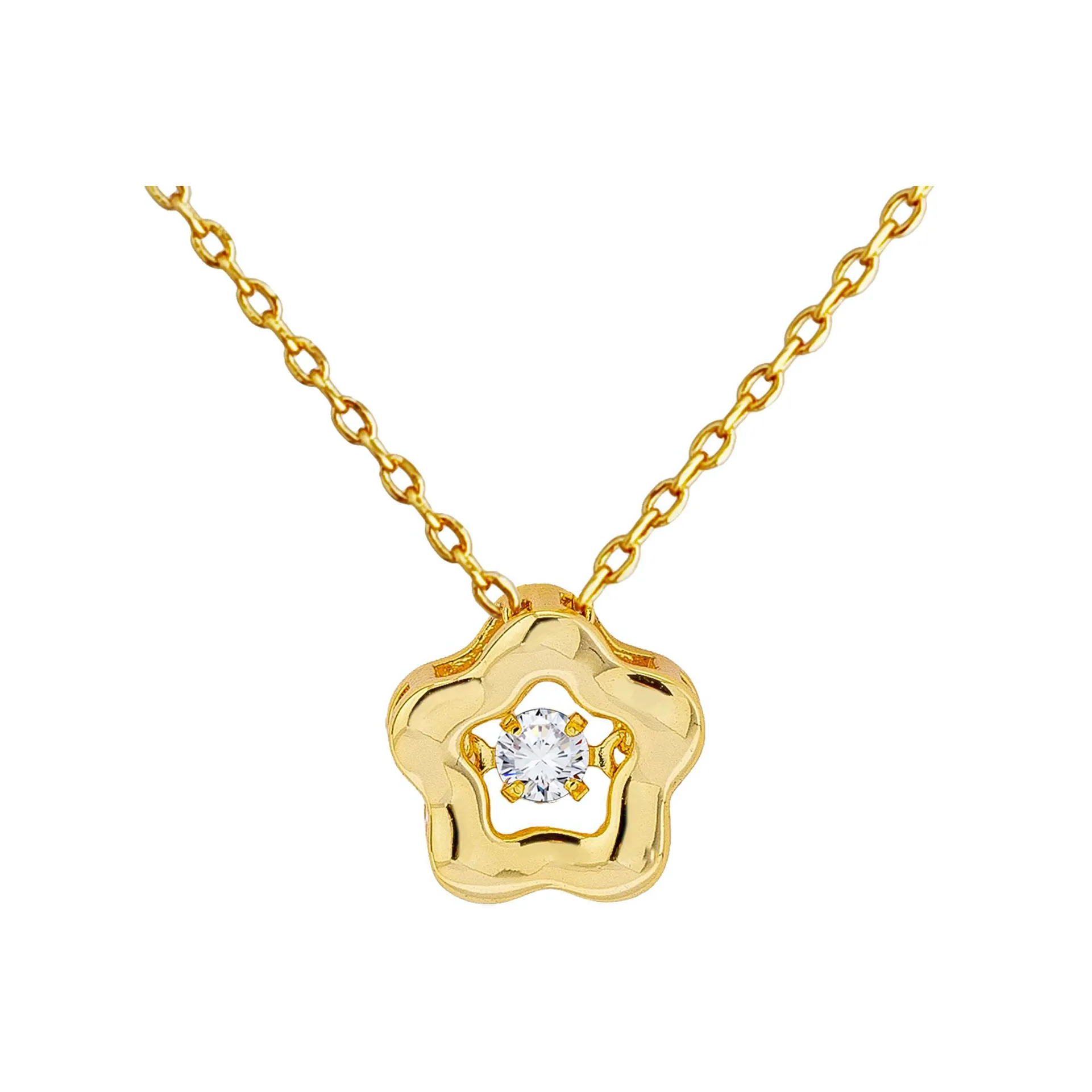 YYOGURT Niche Copper Plated 14K Real Gold Shiny Zircon Collarbone Chain Everyday Commute Necklace Women's