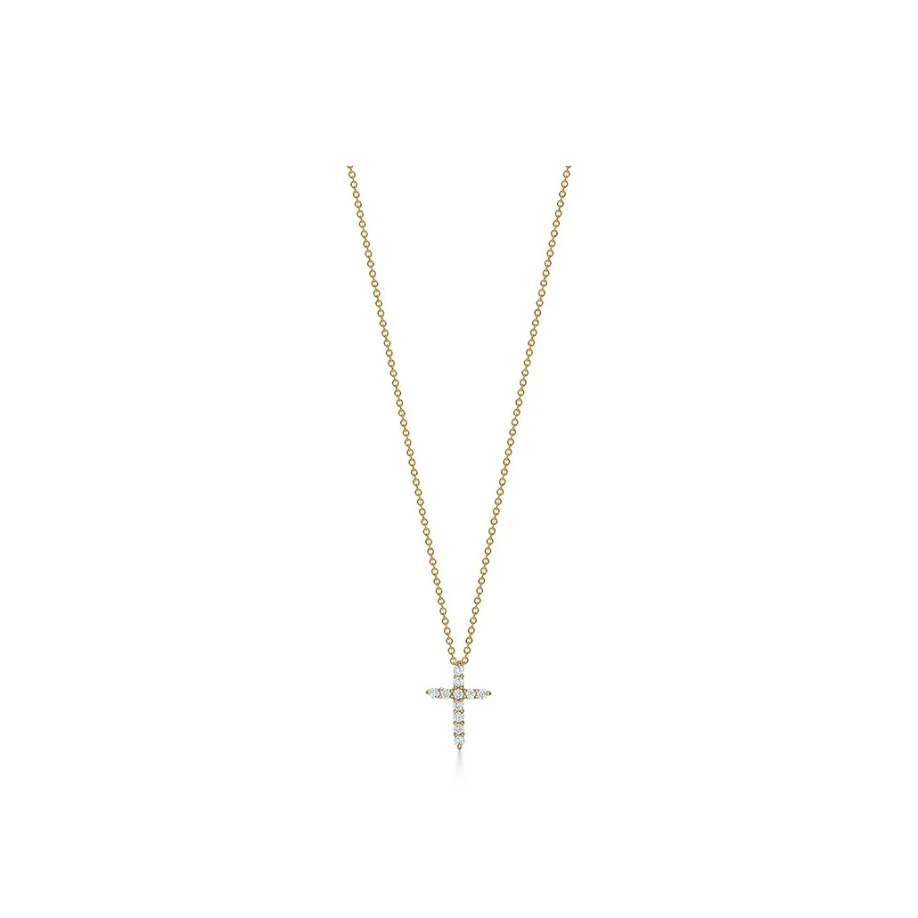 TIFFANY & CO. 18K Gold Diamonds Necklaces Women's Gold