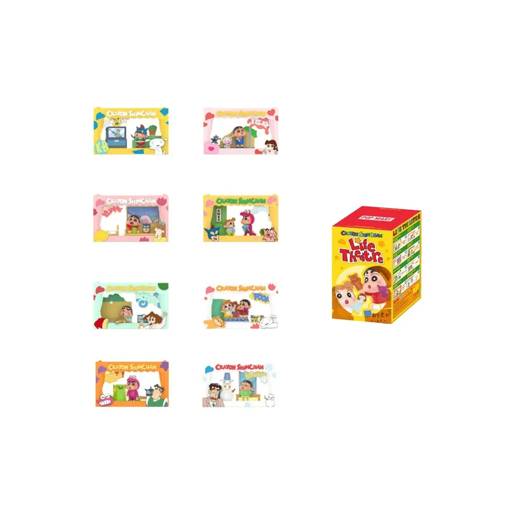 POP MART Life Drama Collection Crayon Shin Chan Figure Blind Box Products Single Blind Box/whole Box 8 Pcs