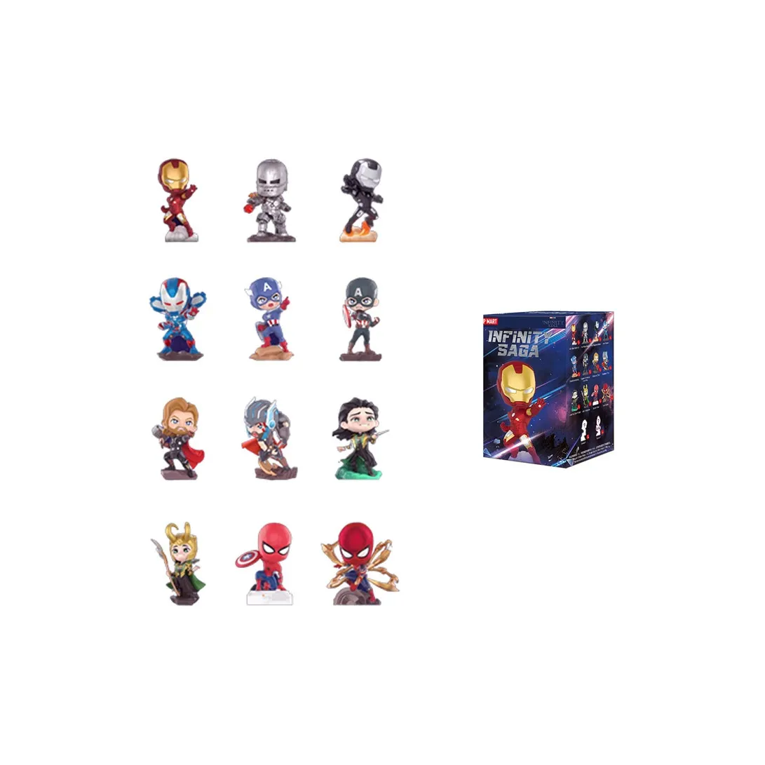 POP MART x Marvel Infinite Legend Collection Слепые коробки Один Mystery Коробка Целая коробка 12 шт