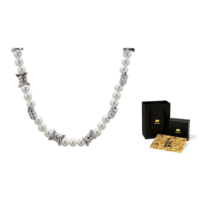 MOVER Necklaces Unisex Thorn Round Bead Patchwork Necklace