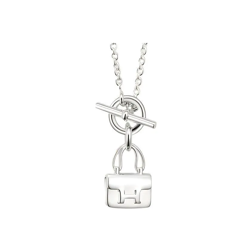 HERMES Amulettes Constance 925 Sterling Silver Necklaces Women's