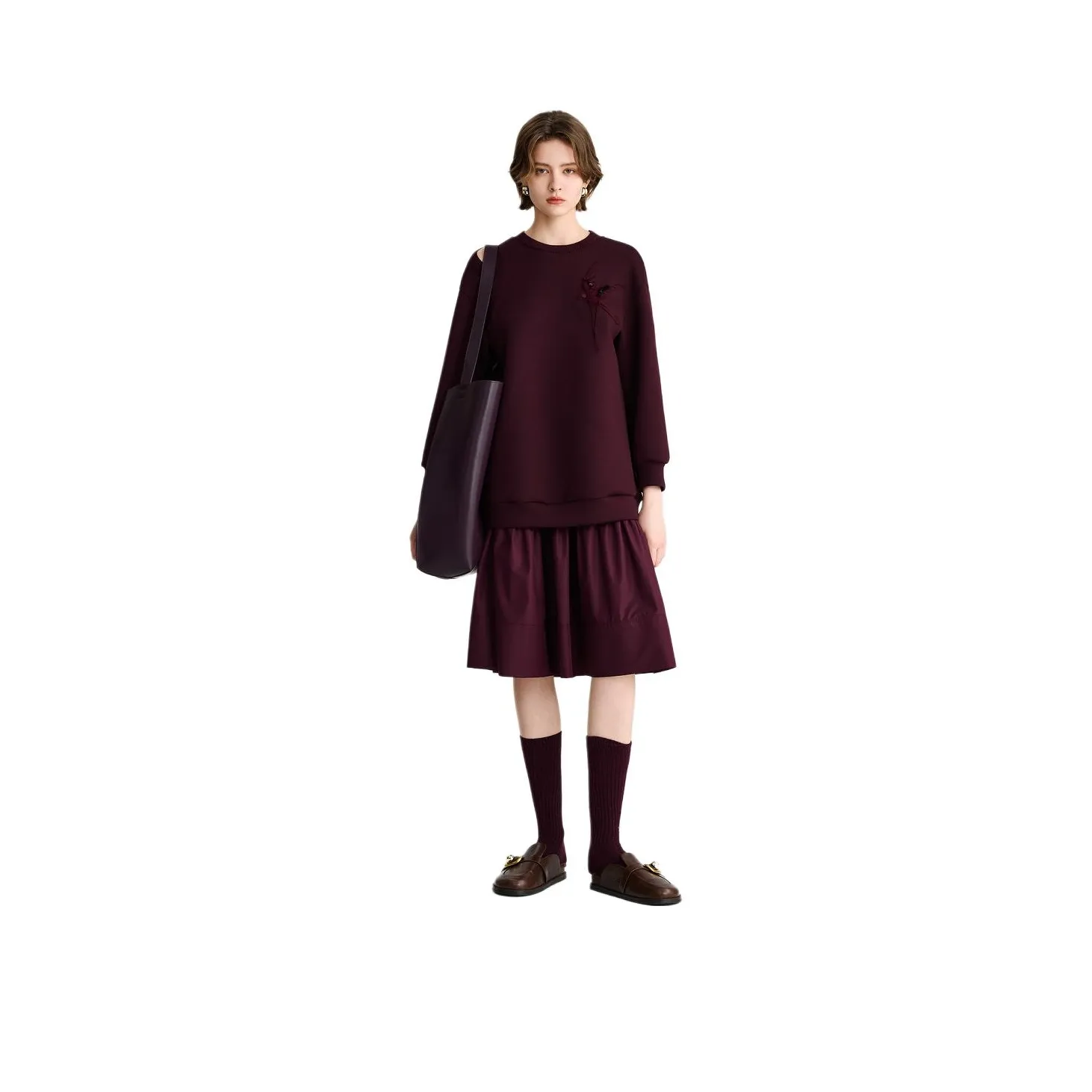 IDPAN Long Sleeved Dresses Women's Fuchsia