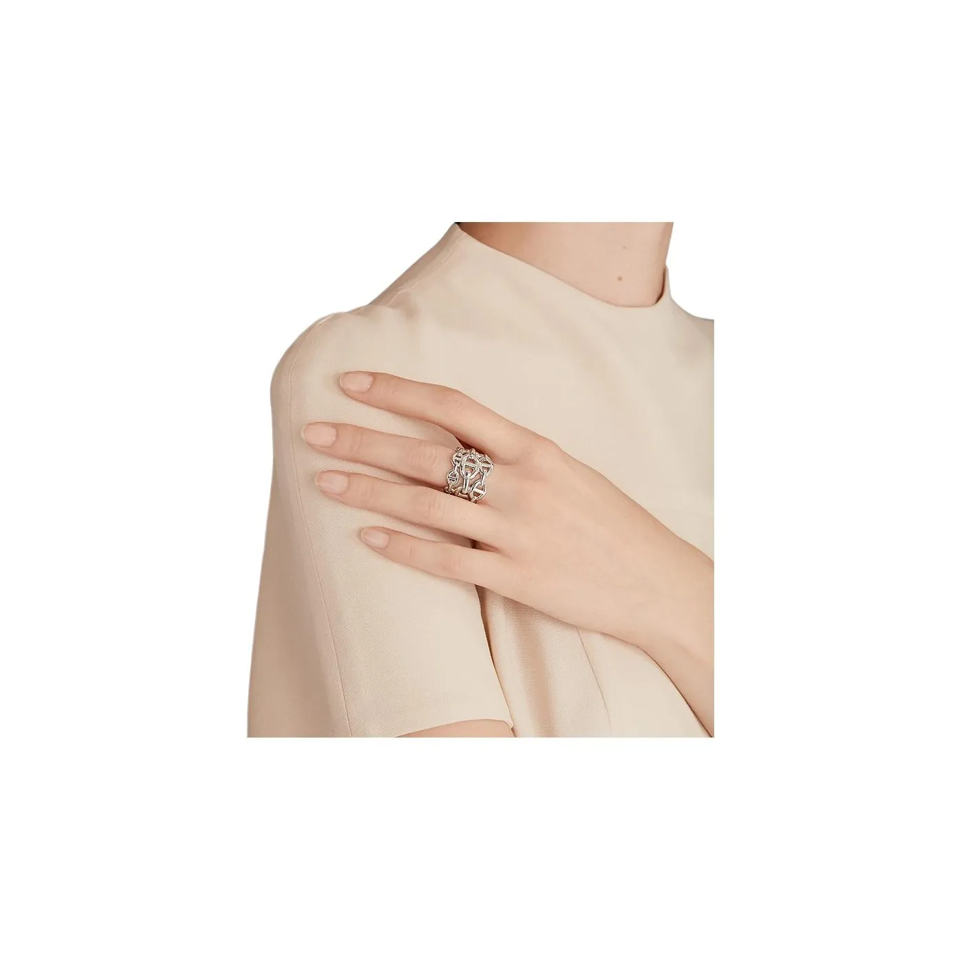 HERMES 925 Sterling Silver Rings Women's