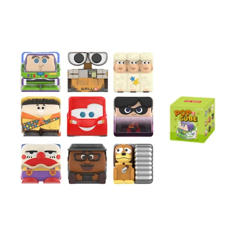 POP MART Disney/Pixar POP CUBE 1 Collection Figure Mystery Boxes Single Blind Box/whole Box 9 Pcs