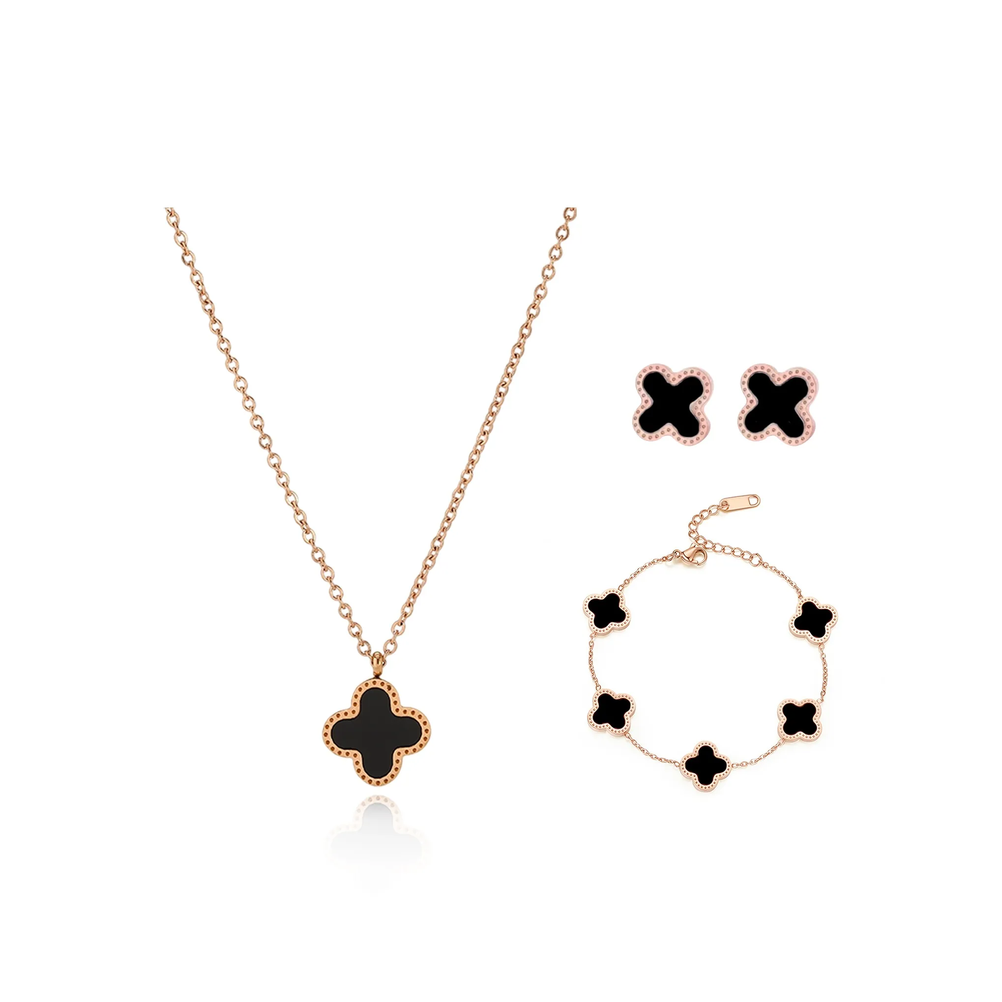 HOLLY RYAN Стиль Мори Сладкий стиль Мягкий Элегантный Счастливый Four Leaf Clover Ожерелья Женские