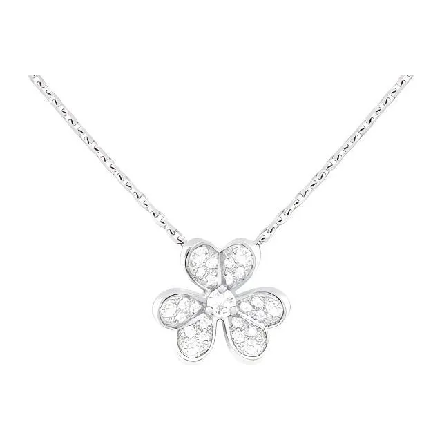 Van Cleef & Arpels 18kt White Gold Frivole Diamond Necklace