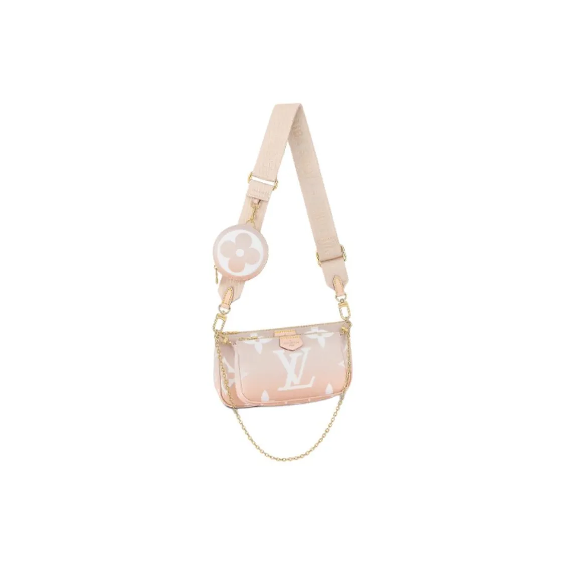 LOUIS VUITTON Multi Pochette Gradient Pastel Mist